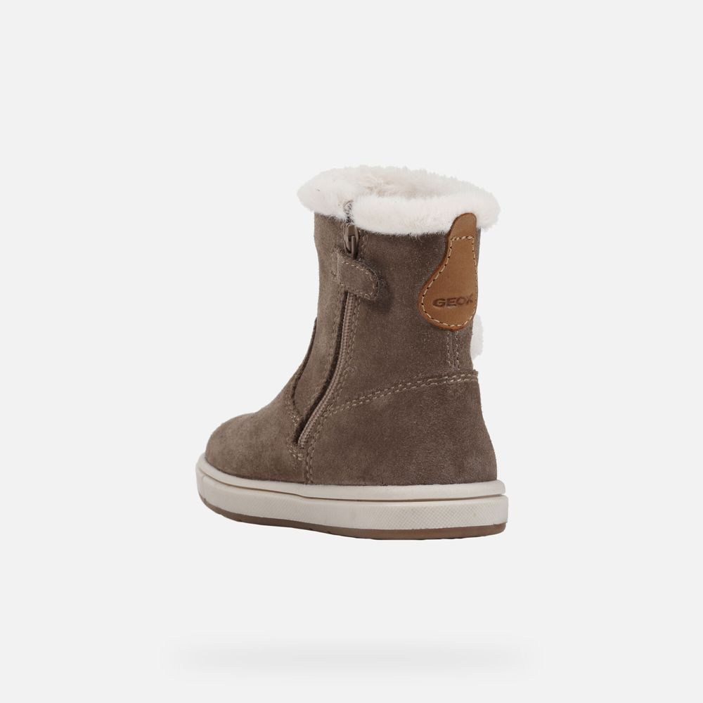 Botas Geox Bebe Cinzentas Escuro - Trottola Girl - GAJPW0928